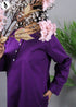 NZSC-1508 Stiched 2 Piece Dark Parrple Co Ord Set Cotton